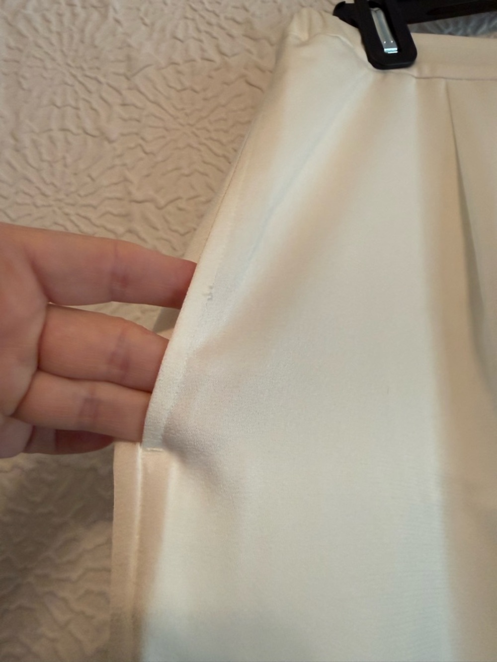 NAP Cream Wide-Leg Satin Pants - Picture 3 of 5